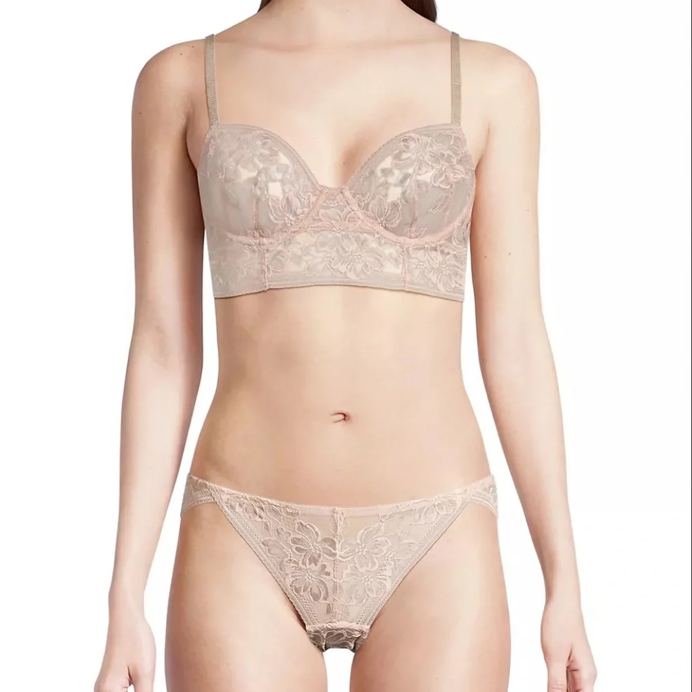 Free People Sorento Demi Longline Bra Panty 2 Pc Set